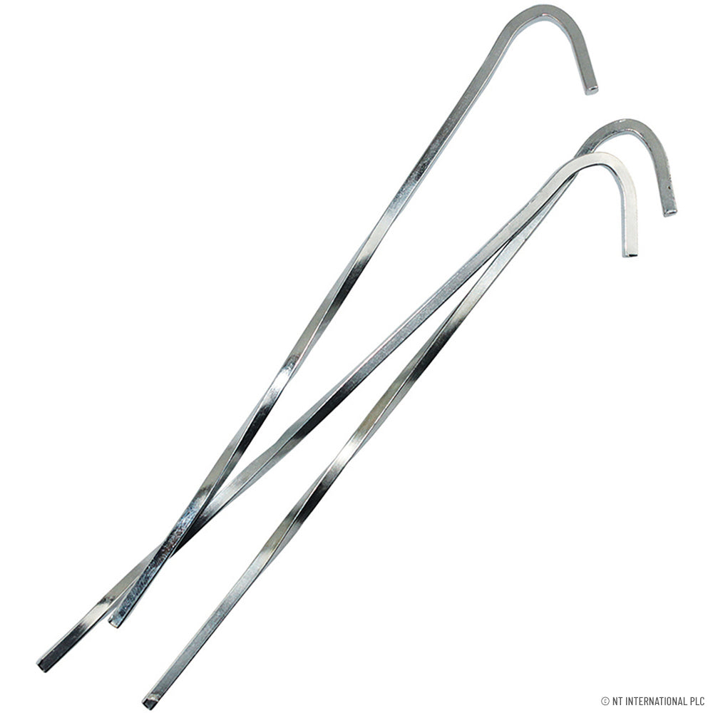 100 Pk - 7” Steel Skewer Peg -Silver