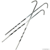 100 Pk - 9" Steel Skewer Peg -Silver