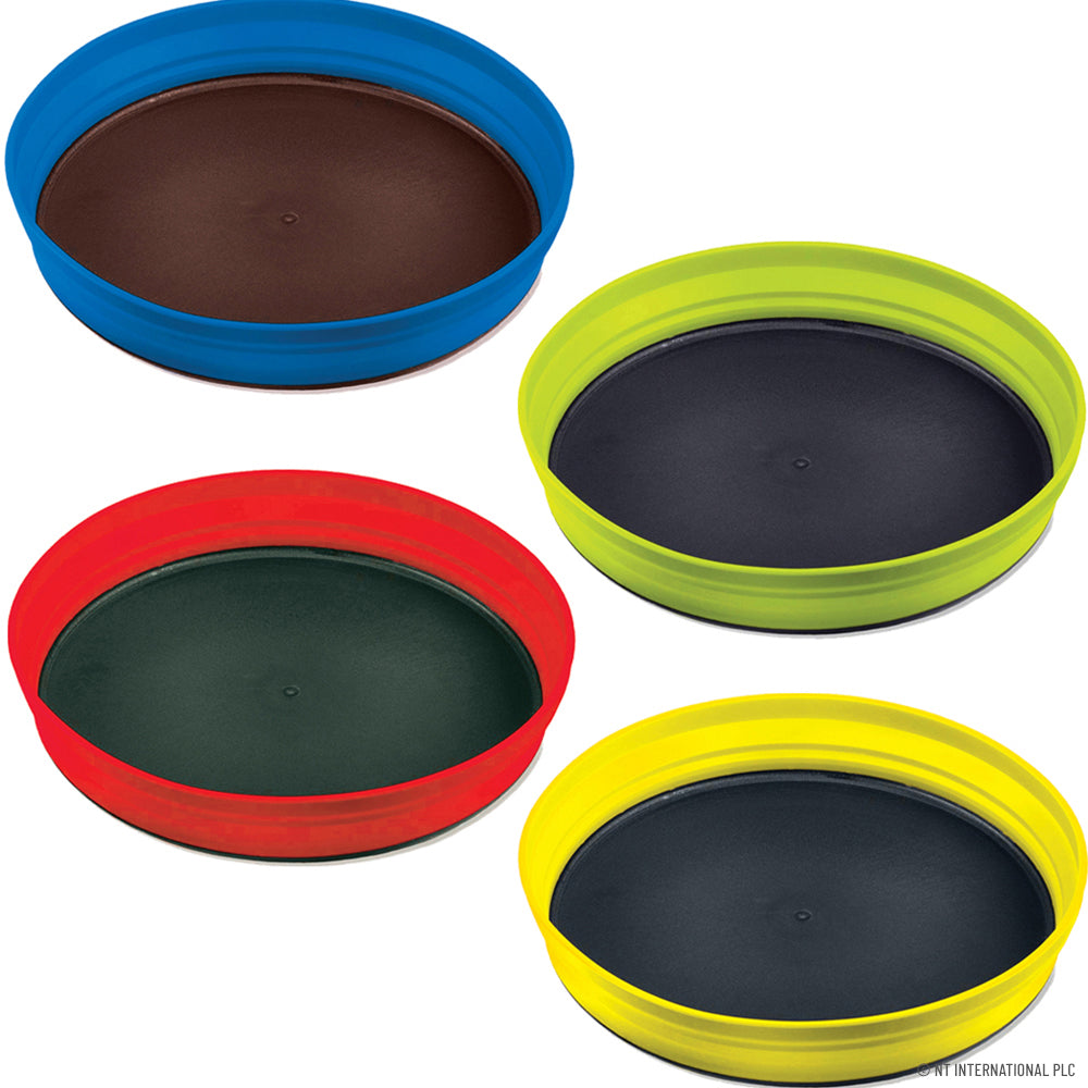 Set of 4 Folding Silicone Plates - Assorted C