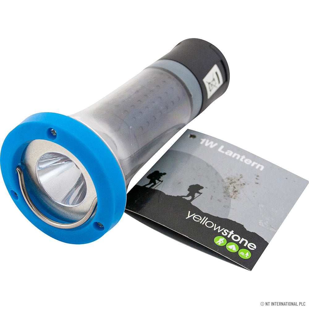 1 W Lantern - Black with Colour Band