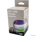 MIni Showerproof Charge Lantern - Purple & Wh