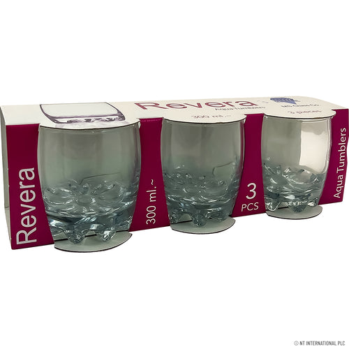 Peak Kit 3pc Glass Tumbler - Aqua - 300ml - Peak Kit
