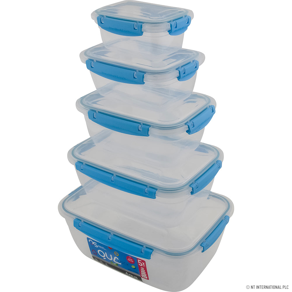RECTANGLE LEAKPROOF 5 PCS STORAGE BOX SET (4