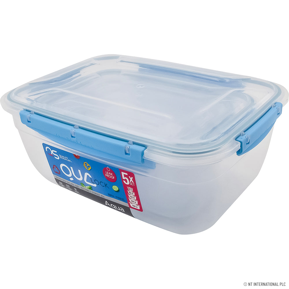 RECTANGLE LEAKPROOF 5 PCS STORAGE BOX SET (4