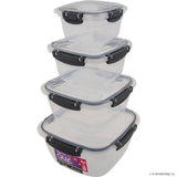 Peak Kit SQUARE LEAKPROOF 4 PCS STORAGE BOX SET (500-9 - Peak Kit