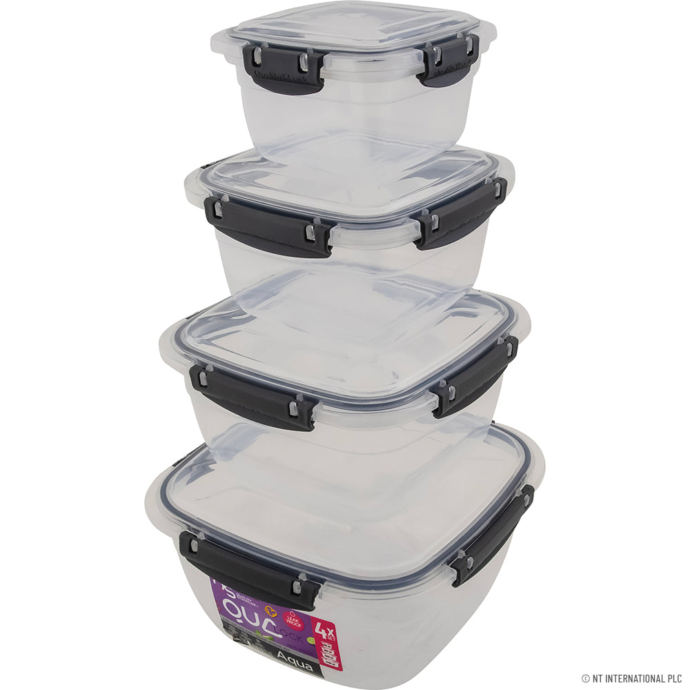Peak Kit SQUARE LEAKPROOF 4 PCS STORAGE BOX SET (500-9 - Peak Kit