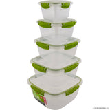 Peak Kit SQUARE LEAKPROOF 5 PCS STORAGE BOX SET (500-9 - Peak Kit