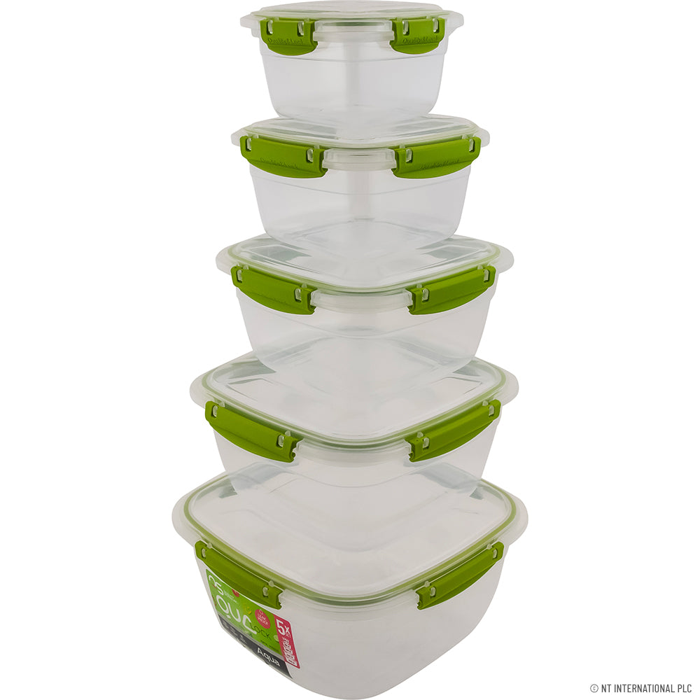 Peak Kit SQUARE LEAKPROOF 5 PCS STORAGE BOX SET (500-9 - Peak Kit