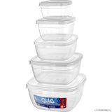 Peak Kit QUA CLEAR SQUARE 5 PCS STORAGE BOX SET (500-9 - Peak Kit