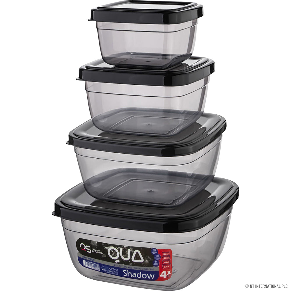 Peak Kit QUA SHADOW SQUARE 4 PCS STORAGE BOX SET (500 - Peak Kit