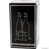 2 Pcs Green Oil Bottle with Metal Stand