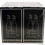 2 Pcs Green Oil Bottle with Metal Stand