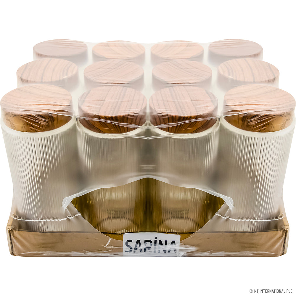 Wooden Decorated Lid Diamond Jar 1350cc