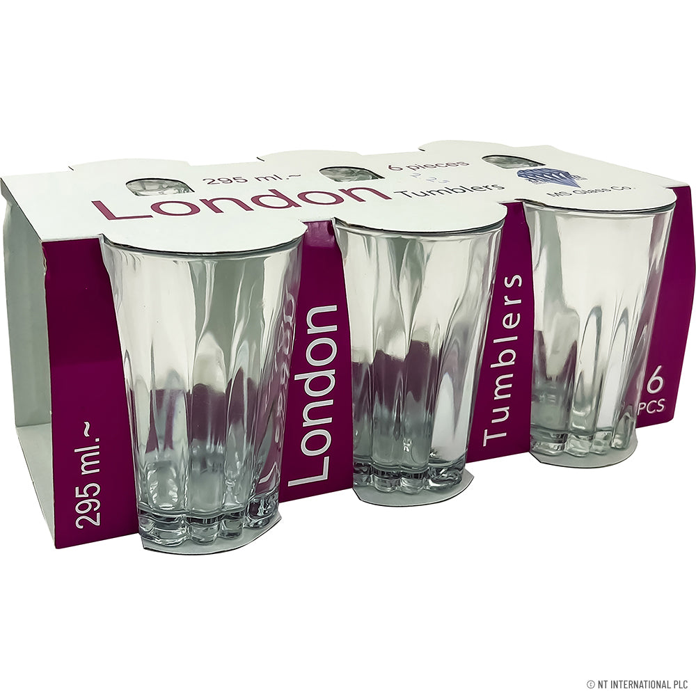6pc Glass Tumbler 190ml - London