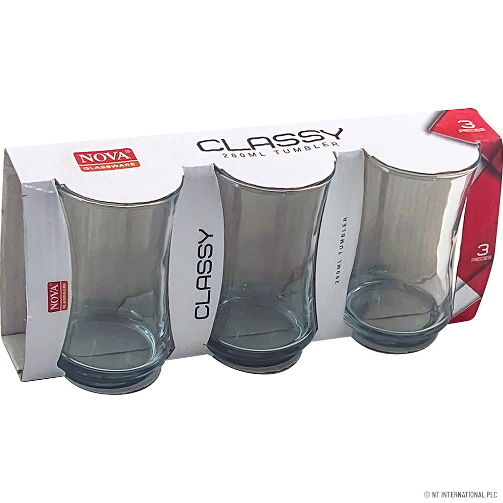 Peak Kit 3pc Glass Tumbler - Classy 280ml (2) - Peak Kit