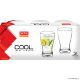 3pc Glass Tumbler - Cool 350ml