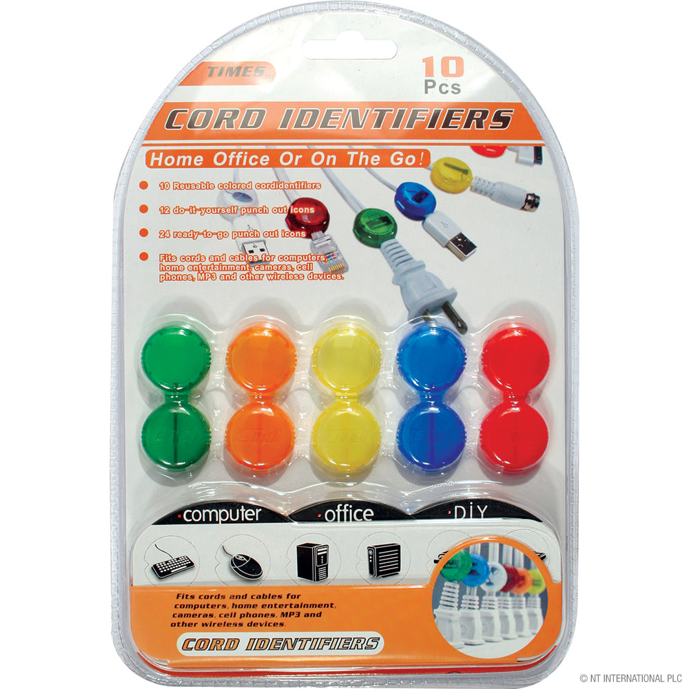 Peak Kit 10pc Cord Identifiers Assorted Colours - Peak Kit